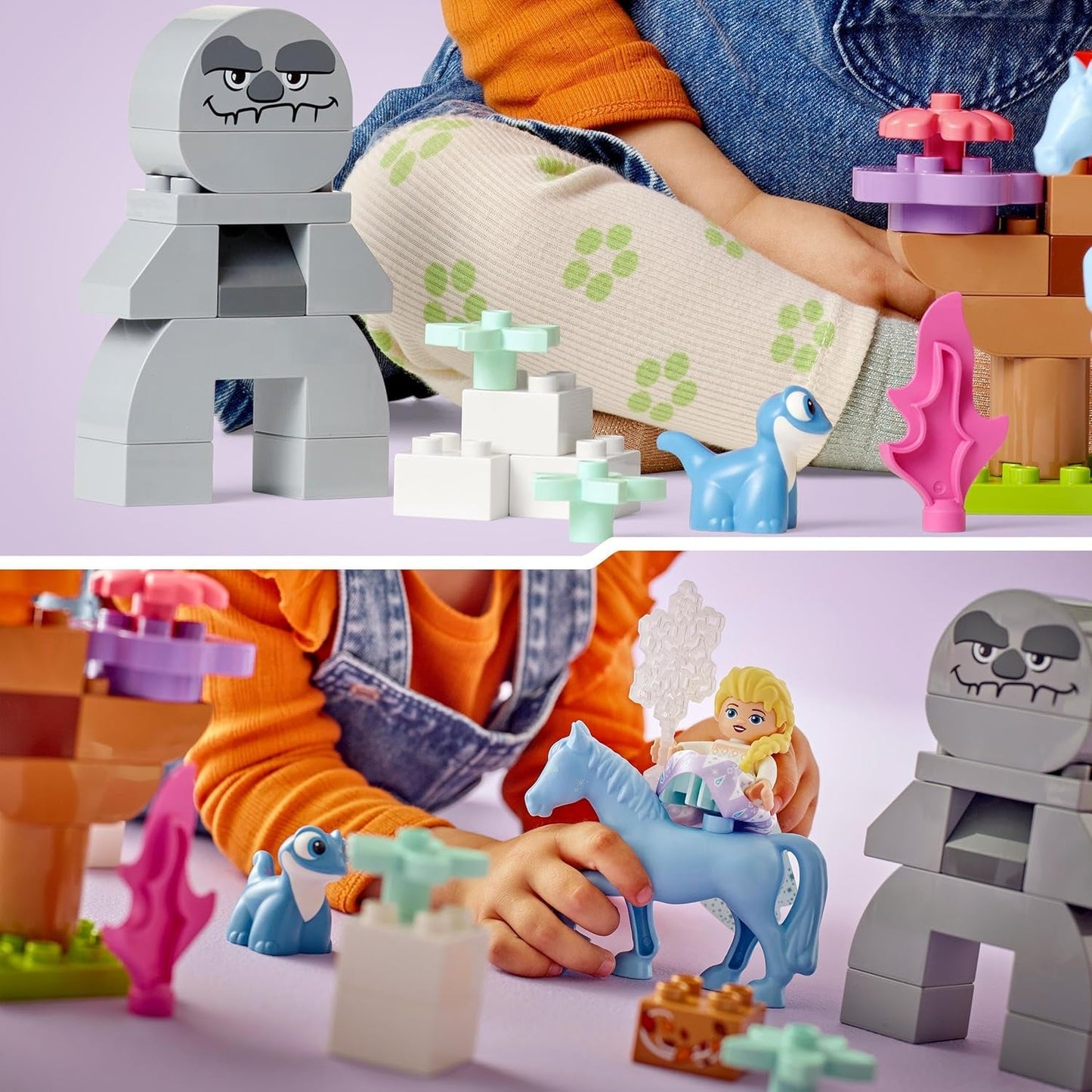 LEGO DUPLO | Disney ELSA og Bruni i den fortryllede skov, isdronning 4 figurer legetøj til 2-årige, førskolegave til piger og drenge 2+ år, baseret på frosne 2 10418 byggesæt Beuche den LEGO-Store