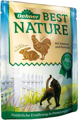 Dehner Best Nature Katzenfutter Multipack, Nassfutter, für ausgewachsene Katzen, er 2 x Kalb / Wild / Huhn / Kaninchen, 8 x 85 g taske (680 g)