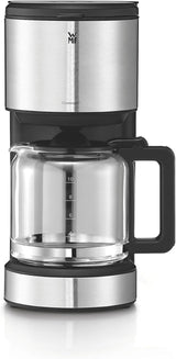 WMF Bueno espressomaskine med glaskaraffel, filterkaffe, 10 kopper, tænd/sluk-knap, anti-drypsystem, oscillerende filter, automatisk stop, varmeplade, 1000W