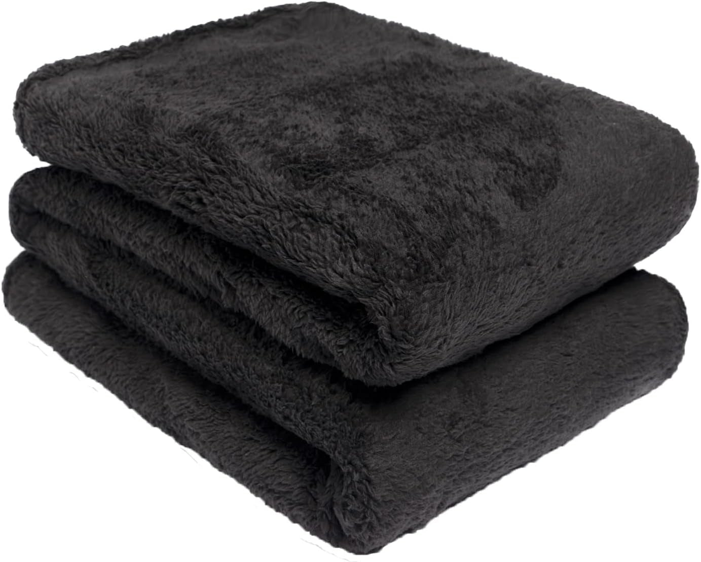 Brentford's Teddy Fleece Tæppe Stort Sengetæppe Plys Super Blød Varm Sovesofa Sengetæppe Sort - 150 X 200 Cm Senge og tæpper Besuche den Brentfords-Store Sort 150 X 200 Cm
