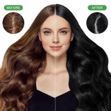 Instant Black Hair Shampoo, Natural Hair Dye Shampoo, 100 % gråt dæksel - nemt og hurtigt, semi-permanent farve til sort hår, hårfarve shampoo til mænd og kvinder Hårfarve Naty Shop