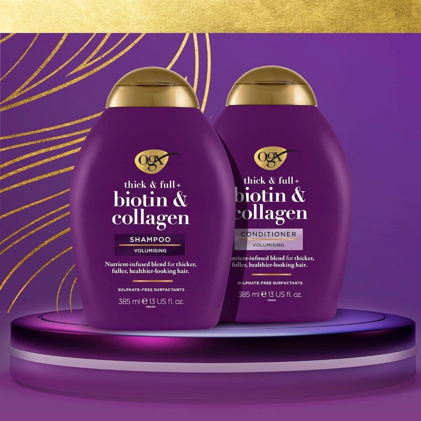 OGX Biotin og kollagen shampoo, 385 ml Brusebad og bad Naty Shop