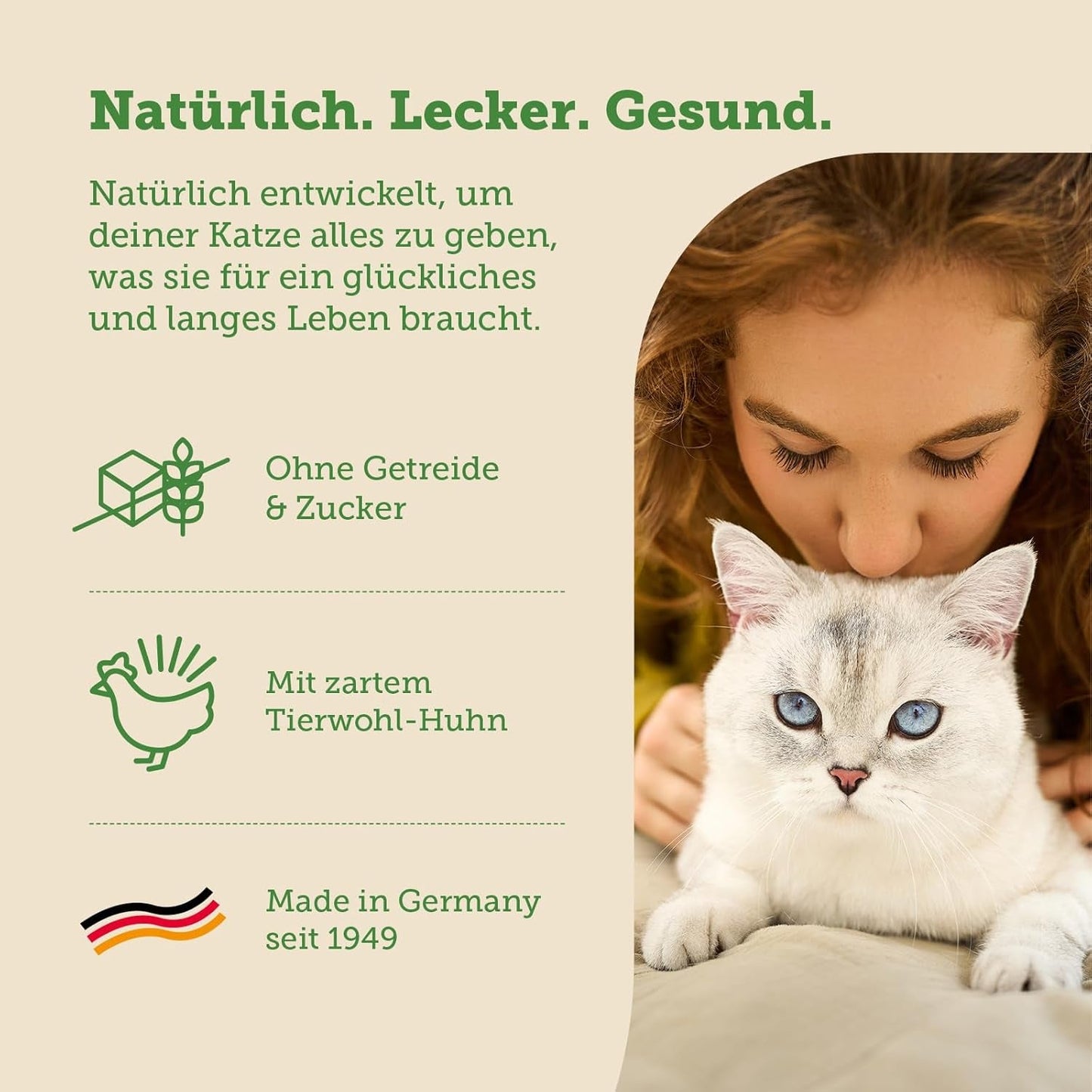 MERA Cats Nature Adult Tasty Mix Premium vådfoder til katte 12x85g | Sukkerfri og kornfri | Vådfoder til voksne katte med højt kødindhold | Økonomipakke