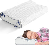 BedStory Memory Foam-pude, højdejusterbar nakkestøttepude, ergonomisk pude, sidesovepude til ryg- og mavesove (60x36x12/10cm)