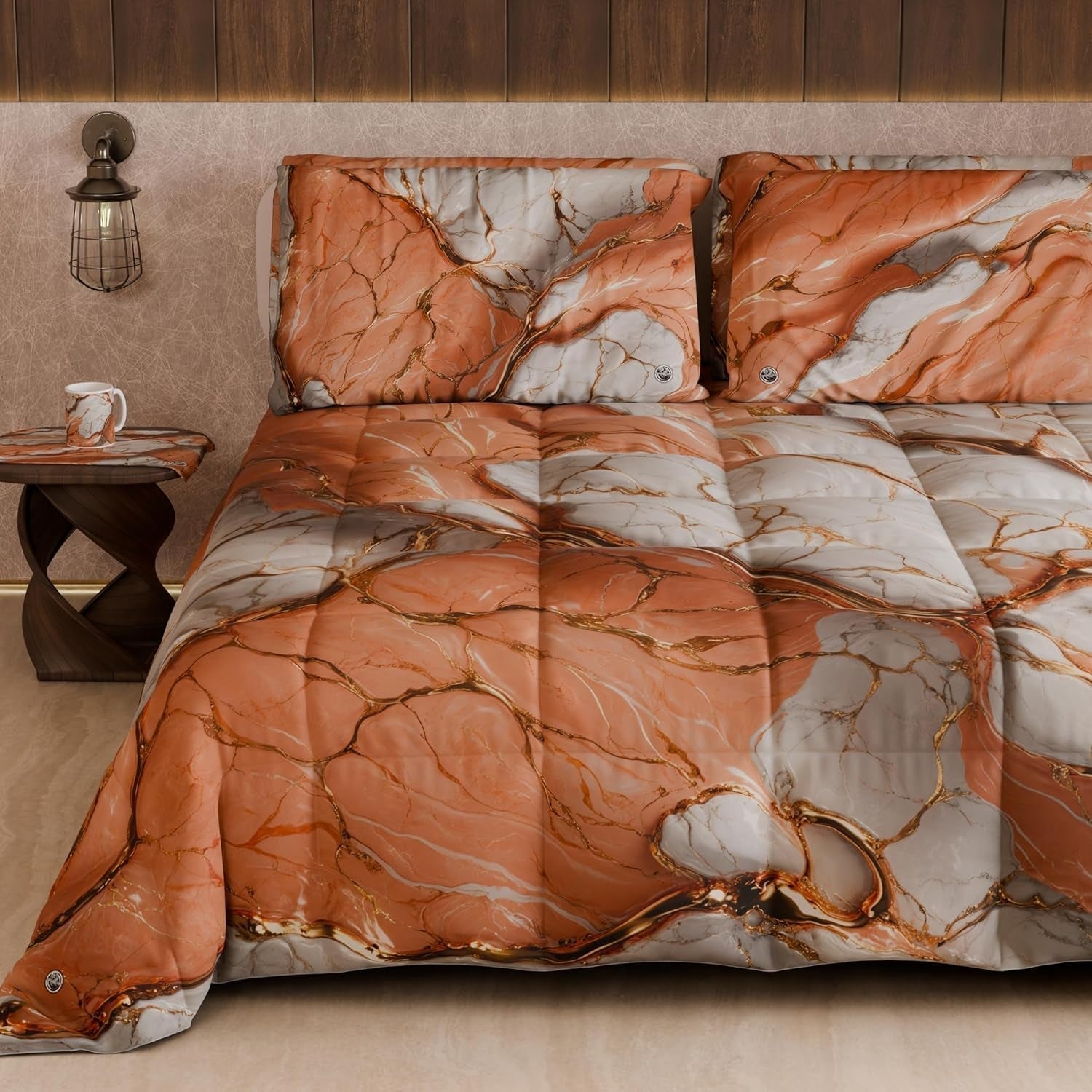 PETTI Artigiani Italiani - Vinterdyne, Vinterdyne, Enkel quilt, Dobbeltsidet, Monocolor og digital print, 100 % allergivenligt mikrofiber, Made in Italy Dyner og dyner Naty Shop Floral 06 Hvid Enkeltseng