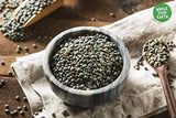 Wholefood Earth Økologisk fransk stil mørkegrønne linser 1 kg ikke-GMO | Vegansk | Rig på fibre | Rig på protein | Certificeret økologisk