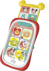 Clementoni 17711 Disney Baby Baby Mickey Smartphone, Børnemobiltelefon med lys og lydeffekter, Interaktivt legetøj til børn 9-36 måneder, M, Multicolor Bebe Toys Naty Shop