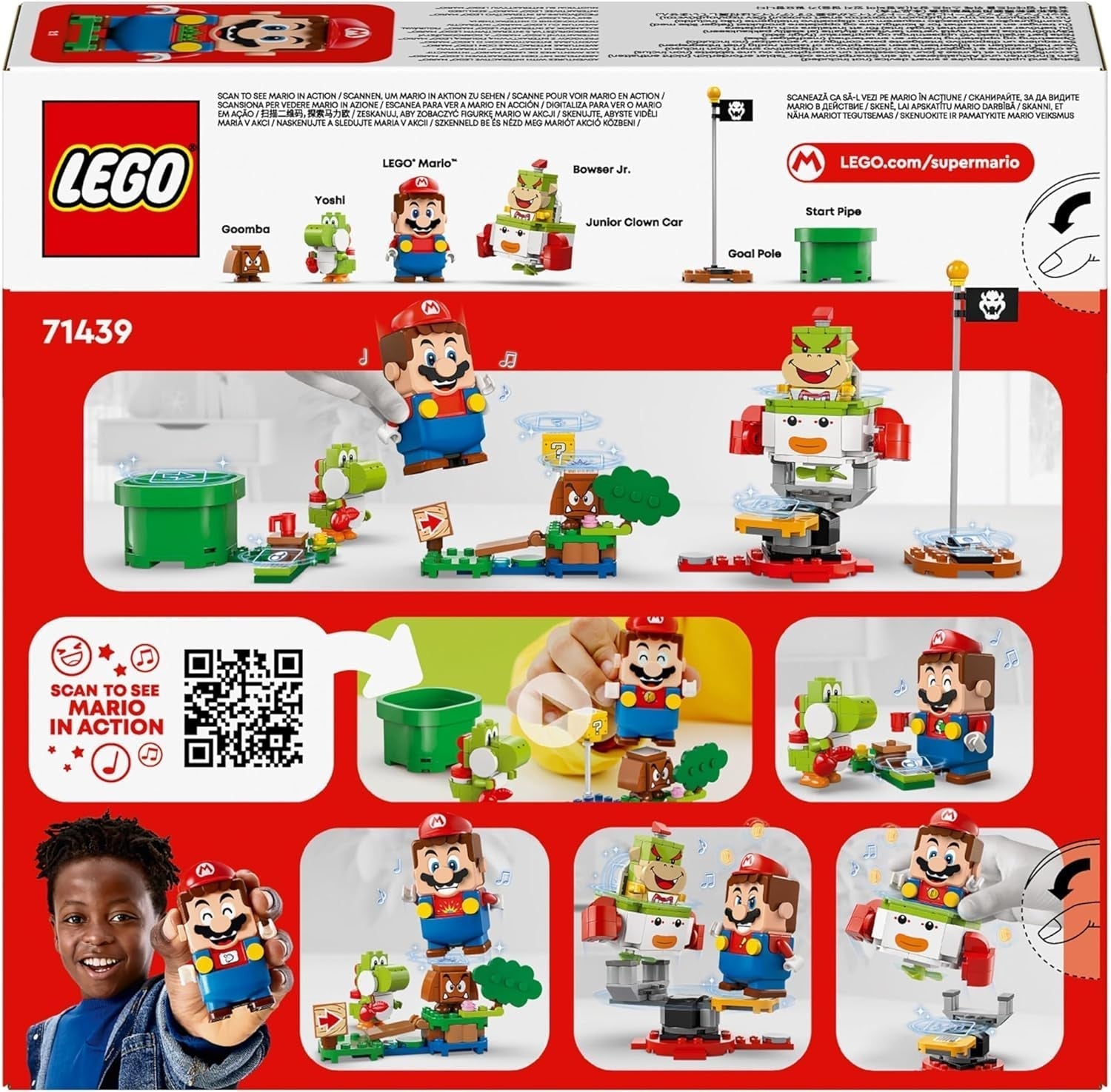 LEGO Super Mario Adventure med interaktiv Mario, Junior klovnevognssæt, Toy Yoshi, Nintendo-gave til drenge, piger og spillere fra 6 år og opefter 71439 byggesæt Besuche den LEGO-Store