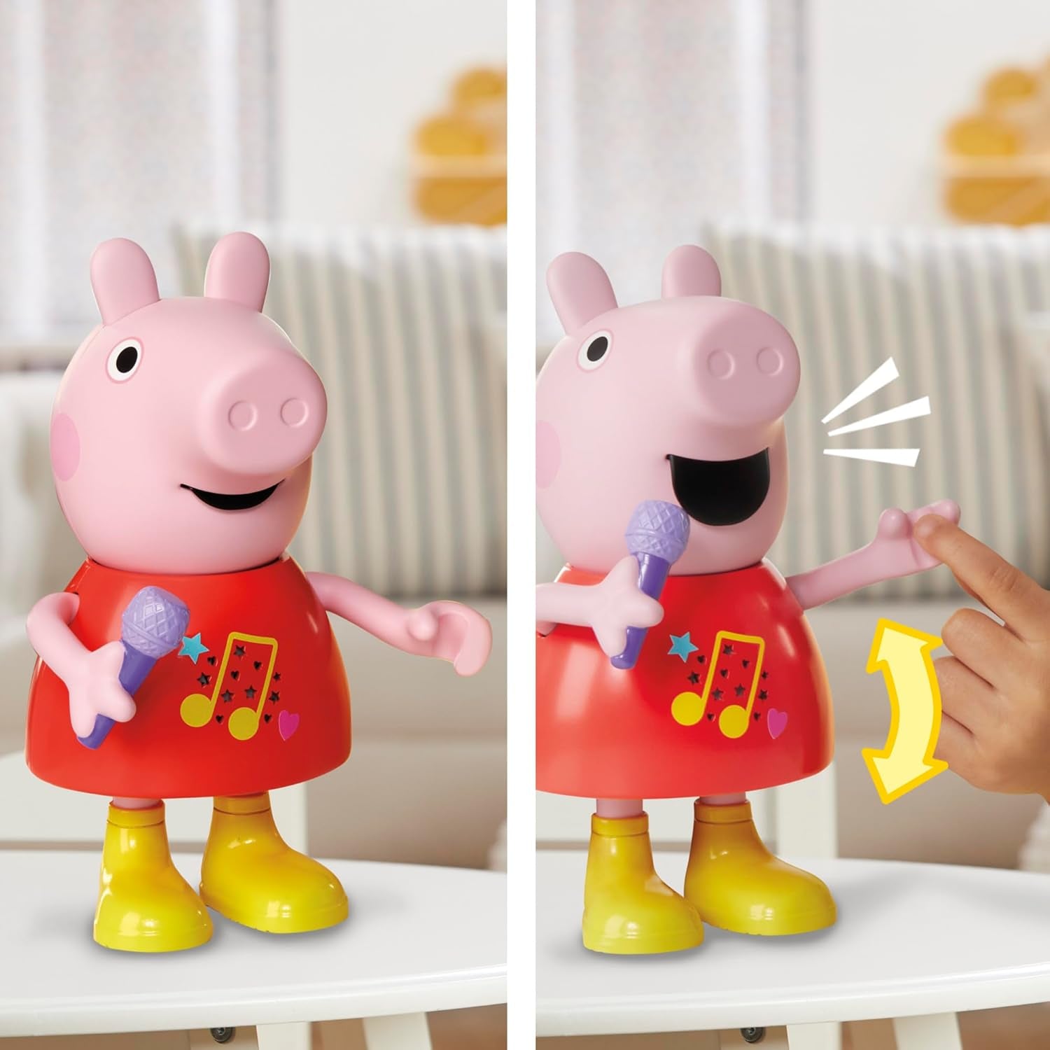 Peppa Pig dukke, taler og synger, pink, 20 cm