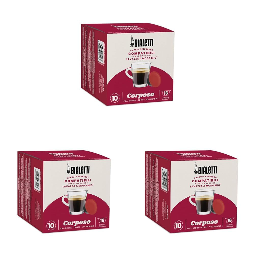 -Kaffee Lavazza®-kompatibel Kapseln – Corposo – 16 Kapseln (Packung med 3)