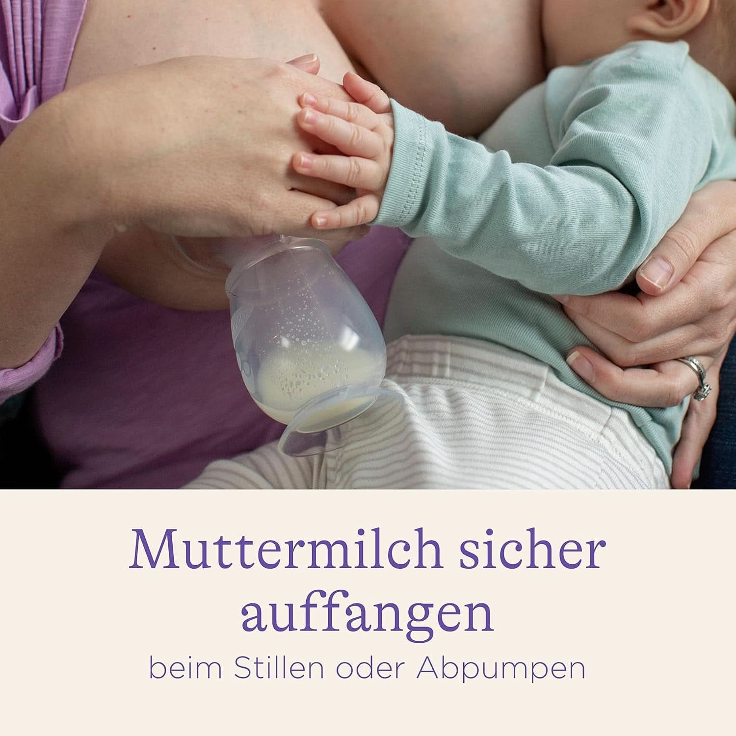 Lansinoh Silikon Milchpumpe & Muttermilchauffänger - Angenehmes & Extrem Weiches Silikon - Rettet Jeden Tropfen Muttermilch - Alternativ Zu Milchauffangschalen, 1 Stück (1Er Pack) Tilbehør Mad og amning Bebe Naty Shop