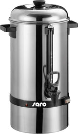 Saro espressomaskine med rundt filter - 6,75 L / 40 kopper - rustfrit stål - brygning og holde varm funktion - sikkerhedshane - skueglas - 1,5 kW - model SAROMICA 6005