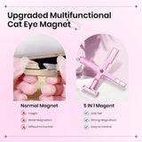 SUPWEE 5 i 1 Neglemagnetværktøj, Pink Cat Eye Magnet Für Nägel Multifunktions Magnetstift DIY Magic 3D Magnet Stick Pen Sæt Nail Art Magnet Stick Für Nail Art Diy-Zubehör