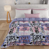 PETTI Artigiani Italiani - Vinterdyne, Vinterdyne, Enkel quilt, Dobbeltsidet, Monocolor og digital print, 100 % allergivenligt mikrofiber, Made in Italy Dyner og dyner Naty Shop Girlcool 160 X 190 Cm