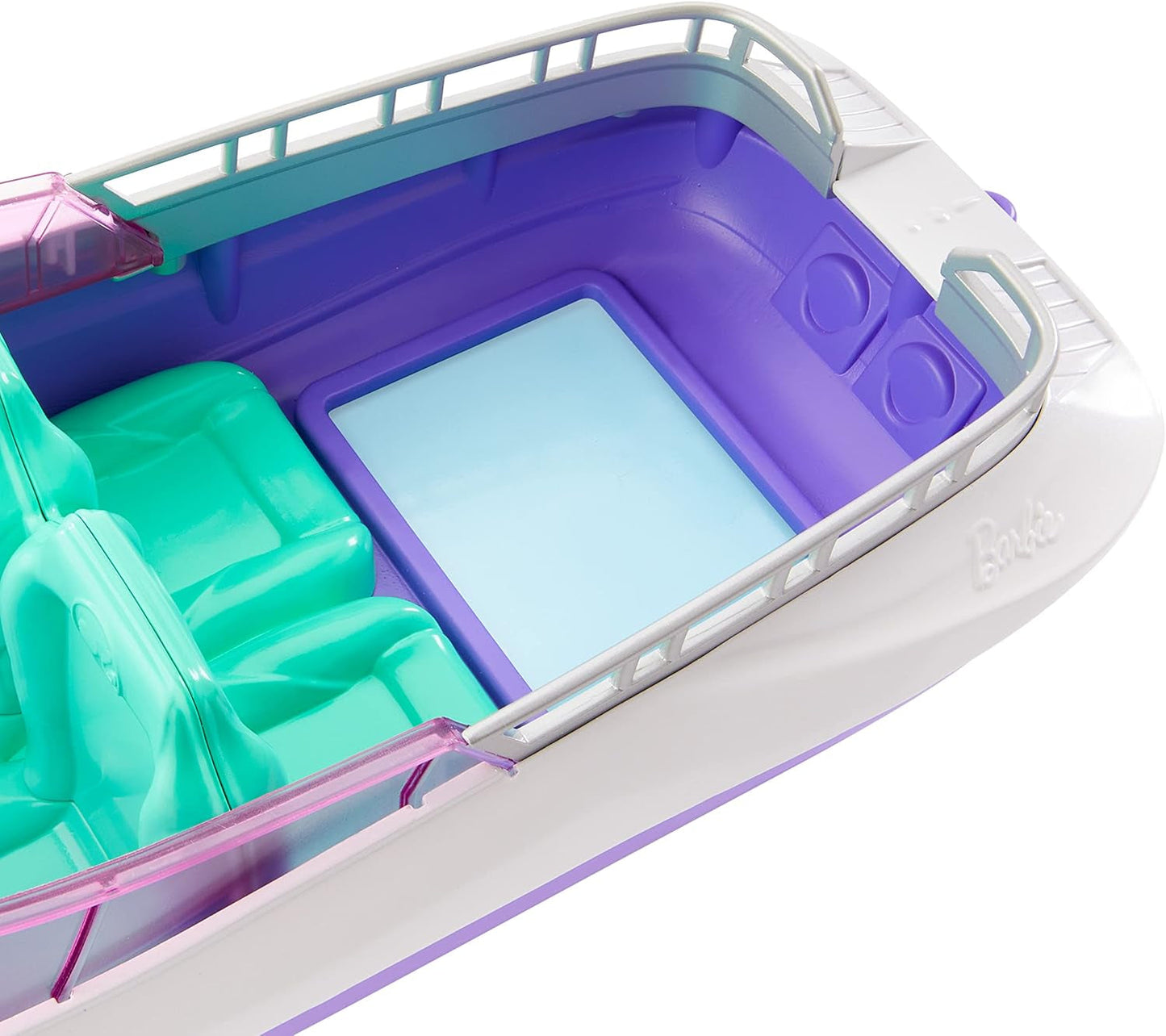 Barbie HHG60 - Havfruemotorbåd med 2 dukker (blond/brunette) og forskelligt tilbehør, legetøj til børn fra 3 år og opefter