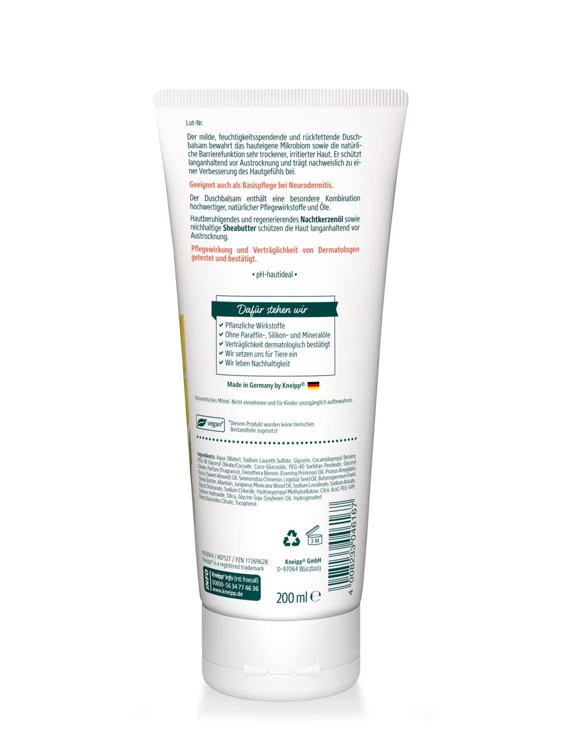 Kneipp, Brusebalsam, 200 ml Brusebad og bad Naty Shop