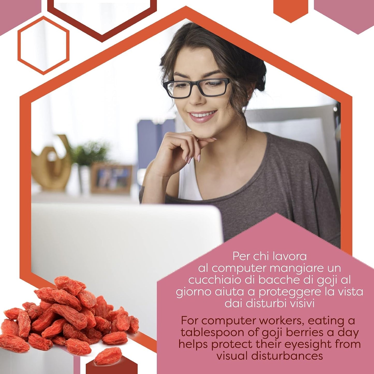 ERBOTECH Gojibær 200 g, gojibær med højt vitaminindhold, tørrede frugter uden sukker og svovl, naturlig superfood og rig på energi, Made in Italy Dehydrerede produkter Naty Shop