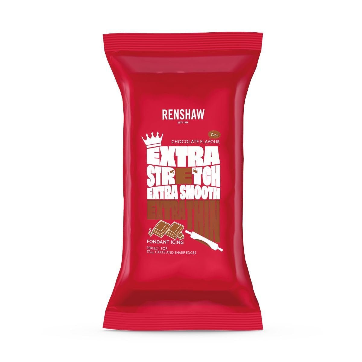 Ekstra Fondant Chokoladebrun 1 kg - Ekstra elastisk fondant med vaniljesmag, perfekt til at dække kager - Chokoladebrun - 1 kg Sugar Paste Naty Shop Standardtitel