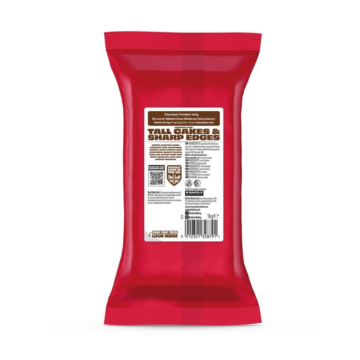 Ekstra Fondant Chokoladebrun 1 kg - Ekstra elastisk fondant med vaniljesmag, perfekt til dækning af kager - Chokoladebrun - 1 kg Sukkerpasta Naty Shop