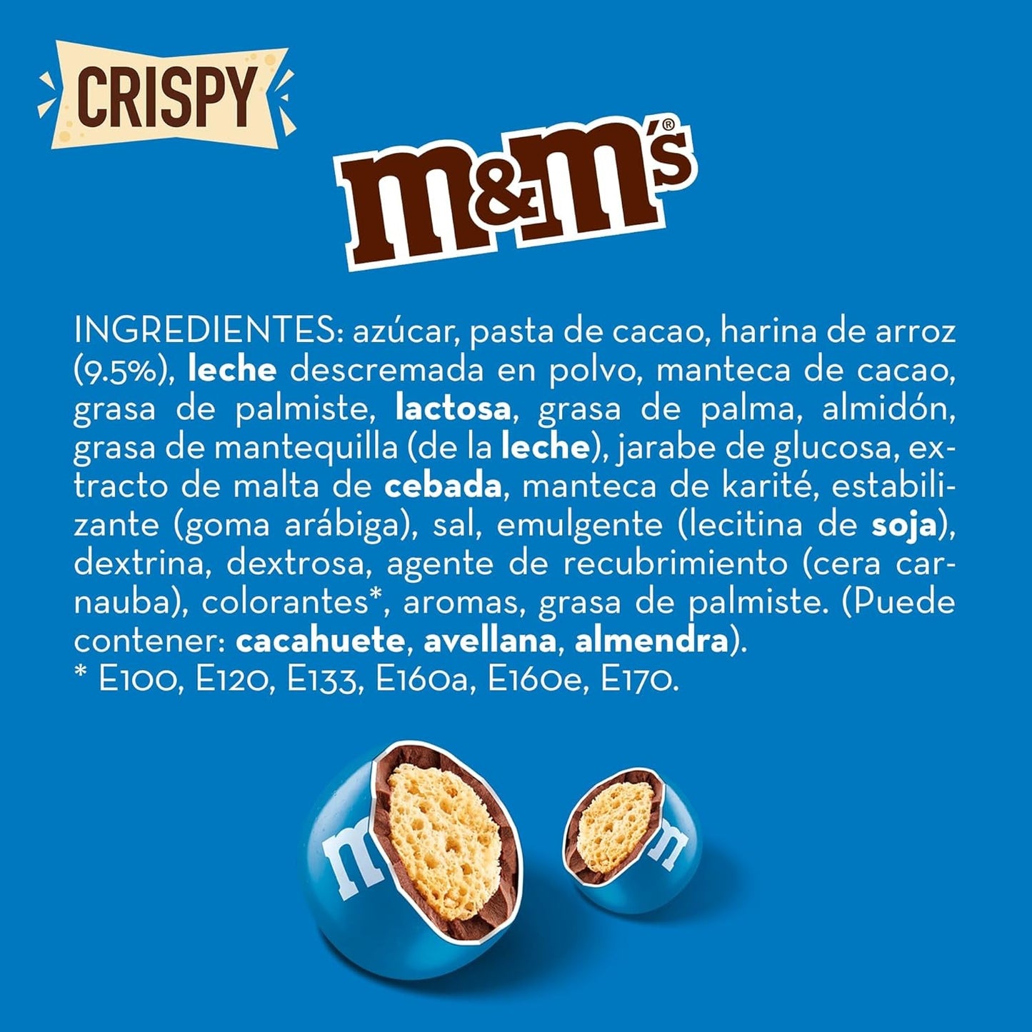 M&M'S sprøde, chokolade sprøde linser og sprøde center, chokolade, 1 pakke (1 x 340 g) (pakke med 2)