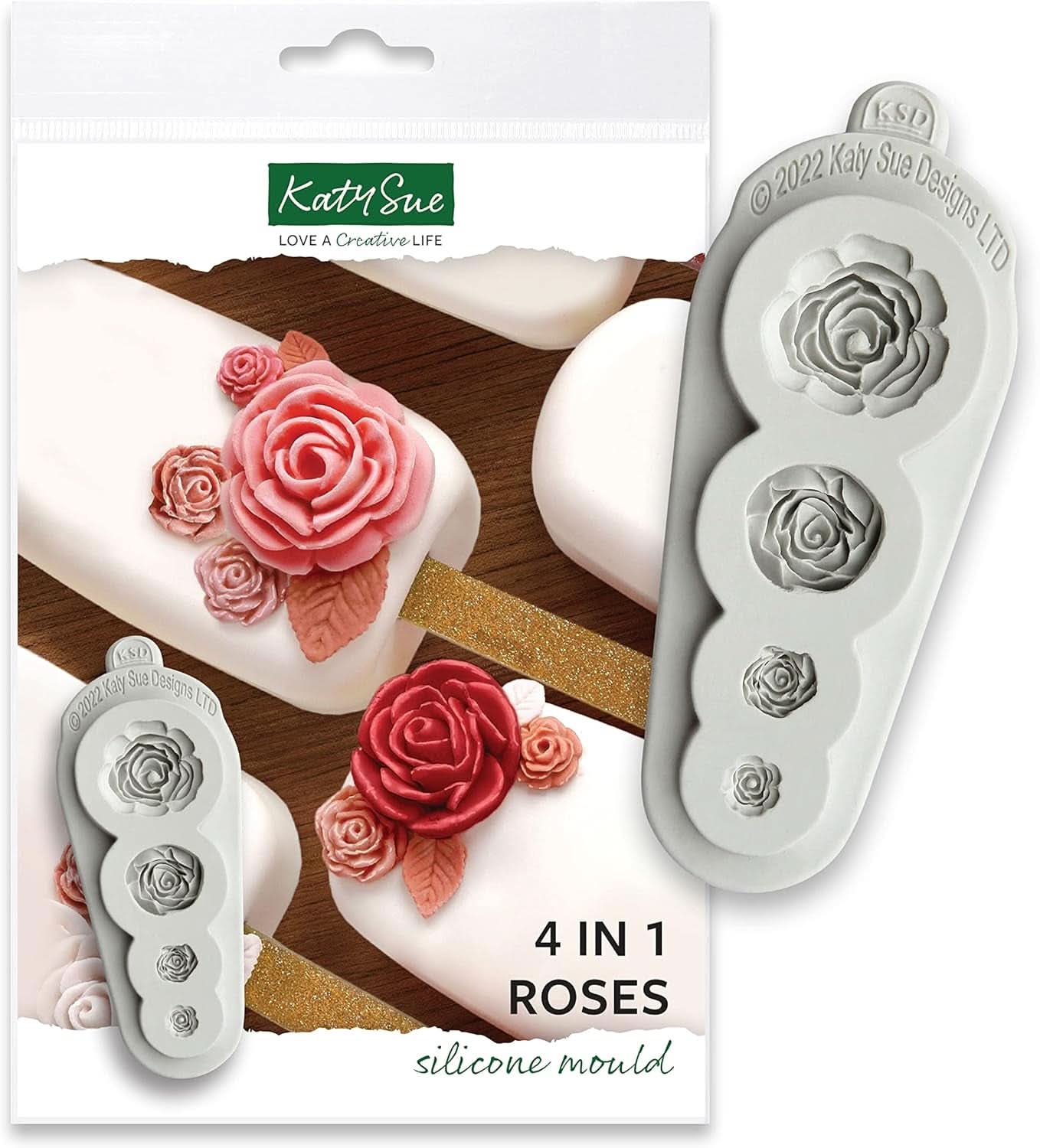 Katy Sue, Mold Silikone 4 Roses Køkken Naty Shop