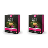 Café Royal Lungo Forte 36 Kapsel til Nespresso Kaffemaskine - 8/10 Intensitet - UTZ-certificeret Kaffeekapsel af Aluminium (Packung med 2)