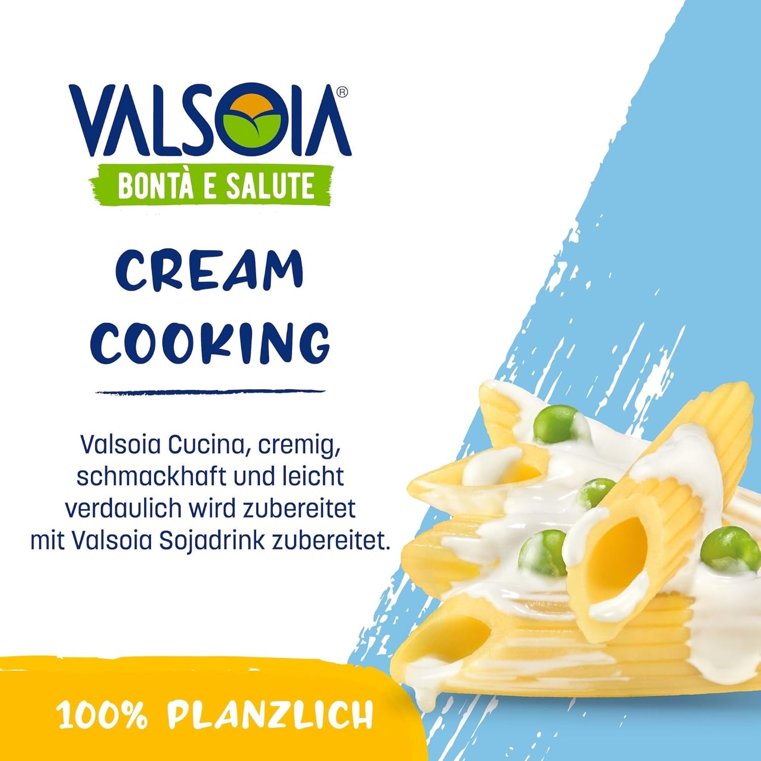 Condisoia creme, ideel madlavningscreme til personer med laktoseintolerance, veganere og vegetarer, alsidig i køkkenet, 6 x 200 g