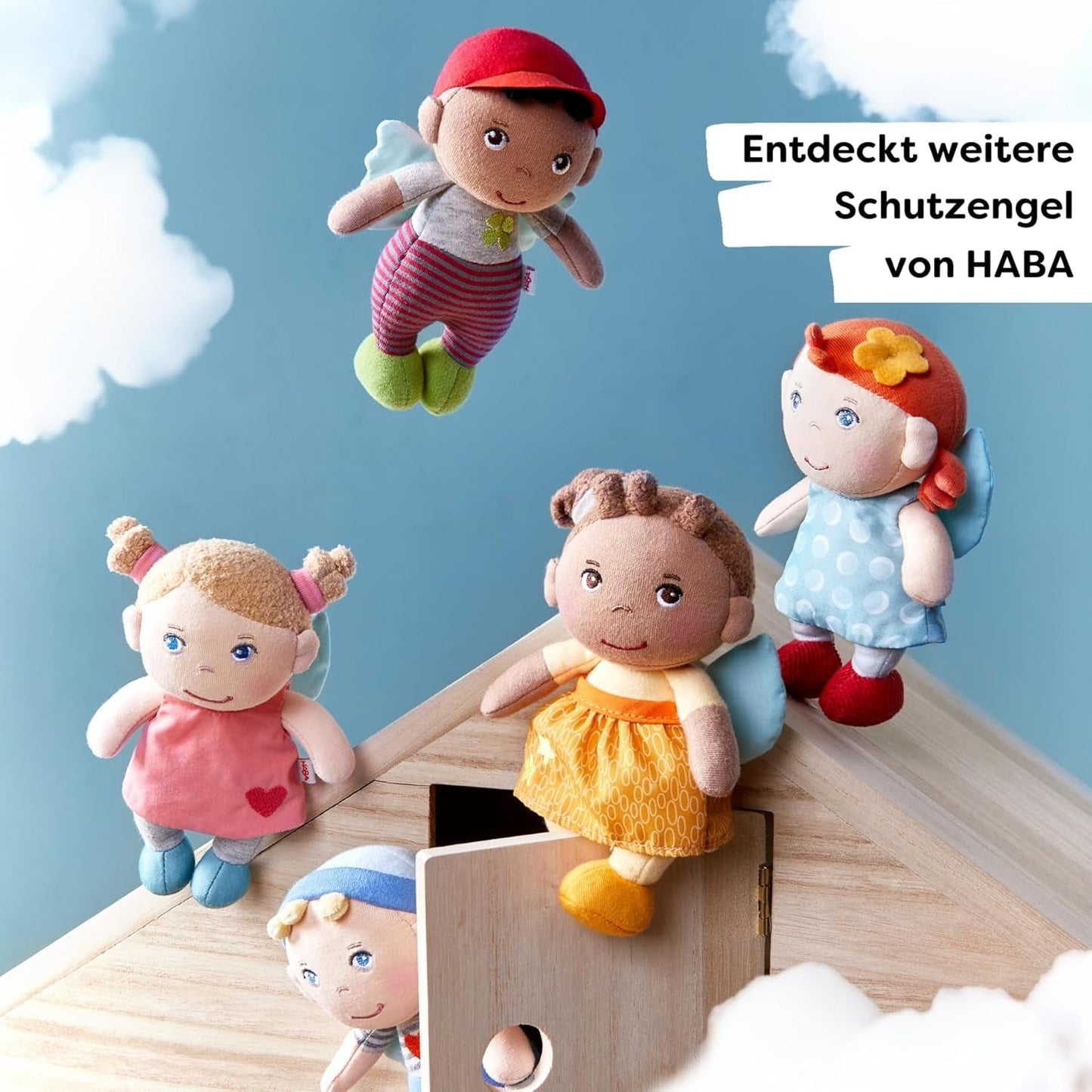 HABA Guardian Angel Holly - Blød stofdukke (15 cm), perfekt velkomstgave til babyer og småbørn - Vaskes ved 30 °C - 2011871001