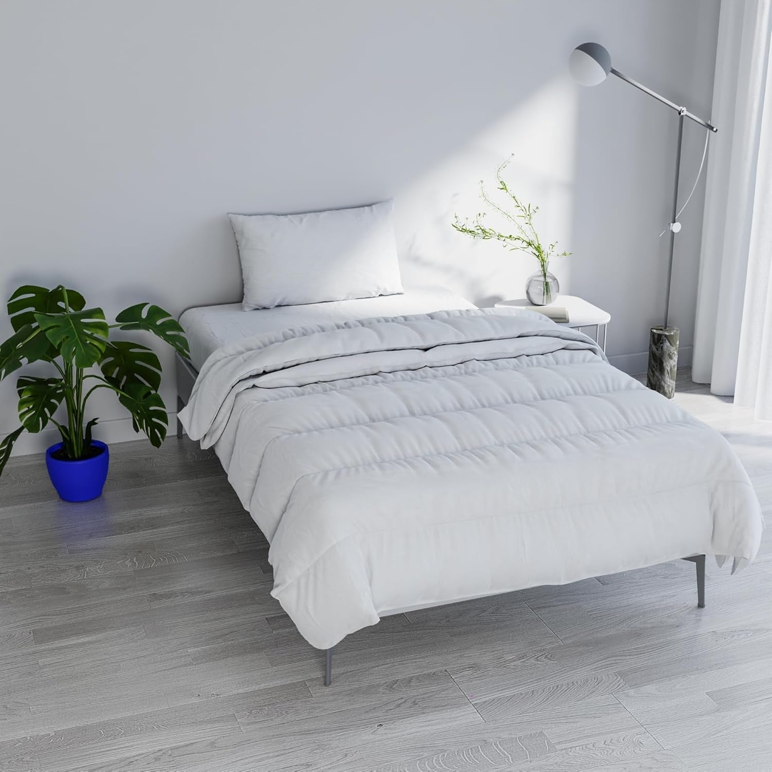 Prestige quilt, 4 sæsoner, Made in Italy, hvid, 150 X 200 cm Dyner og dyner Naty Shop