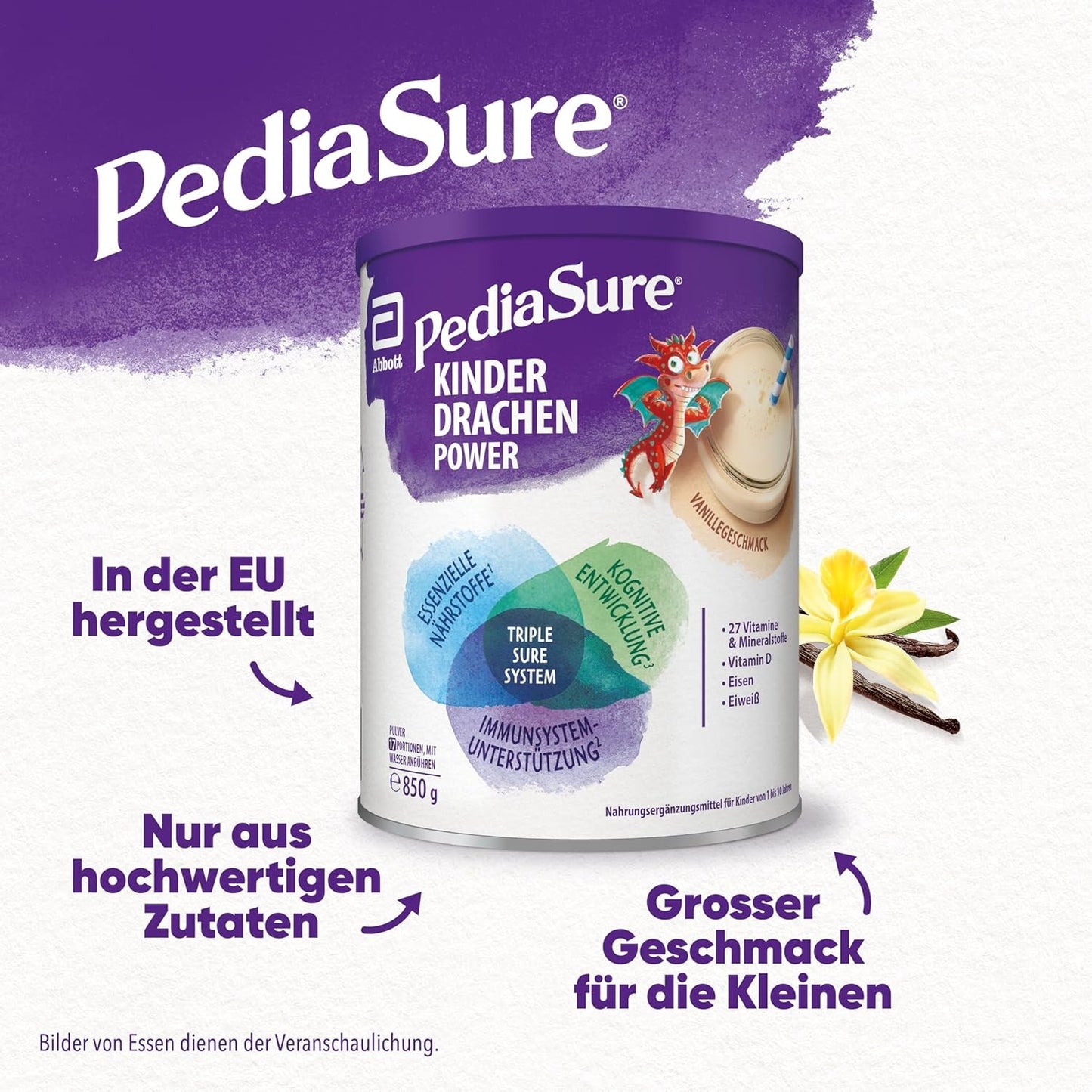 Pediasure Dragon's Power, Kosttilskud til børn fra 1 år, 27 vitaminer og mineraler Naty Shop