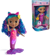 DREAMWORKS GABBY'S DUKKEHUS – Sing & Shine Meerjungfrau Gabby, 35 cm stor Puppe mit Licht- og Soundeffekten, spricht Deutsch, für Kinder ab 3 Jahren