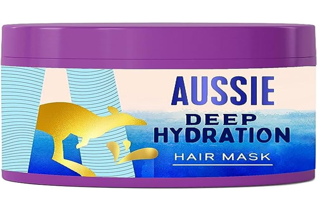 Aussie Deep Hydration Vegan Mask Intensiv hydrering til meget tørt tykt krøllet hår med avocado-, jojoba- og macadamiaolie 450 ml Naty Shop-hårmaske Standardtitel