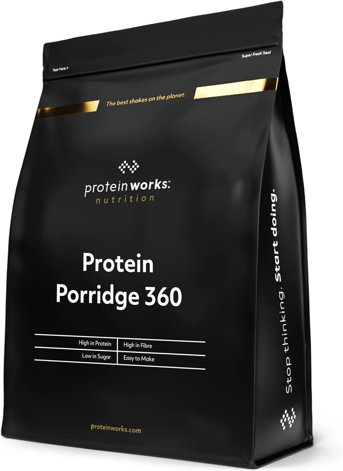 Protein Works - Proteingrød 360 | Myte Yderligere vitaminer og mineraler | Proteinreiches Frühstück | Kalorienarme Haferflocken | 6 portioner | Banan-choko-chip | 500G Cereal Naty Shop