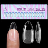 Btartbox Extra Short Mandel Neglespidser - Full Cover Gel X Soft XS Gel Neglespidser - Forformede Semi-Mat Til Brede Negle Salon 320 Stk