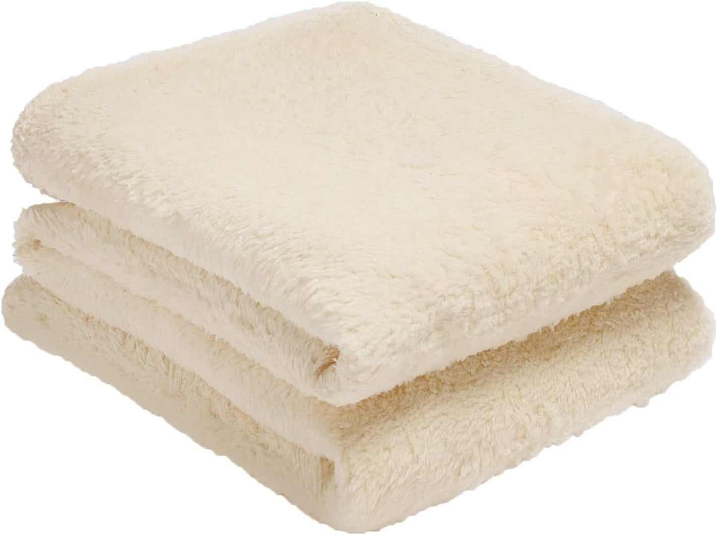 Brentford's Teddy Fleece Tæppe Stort Sengetæppe Plys Super Blød Varm Sovesofa Sengetæppe Sort - 150 X 200 Cm Senge og tæpper Besuche den Brentfords-Store Crème 150 X 200 Cm