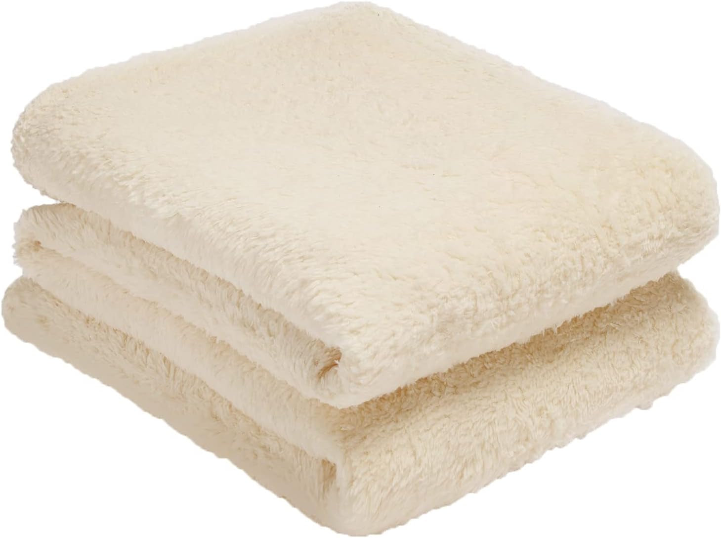 Brentford's Teddy Fleece Tæppe Stort Sengetæppe Plys Super Blød Varm Sovesofa Sengetæppe Sort - 150 X 200 Cm Senge og tæpper Besuche den Brentfords-Store Crème 150 X 200 Cm