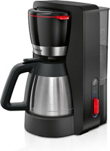 Bosch MyMoment TKA6M273 Filter Espressomaskine, 1L termokande, 8-12 kopper, Anti-drypsystem, Roterende filterholder, Afkalkningsprogram, Aftagelig vandtank, 1200 Watt, Mat Sort