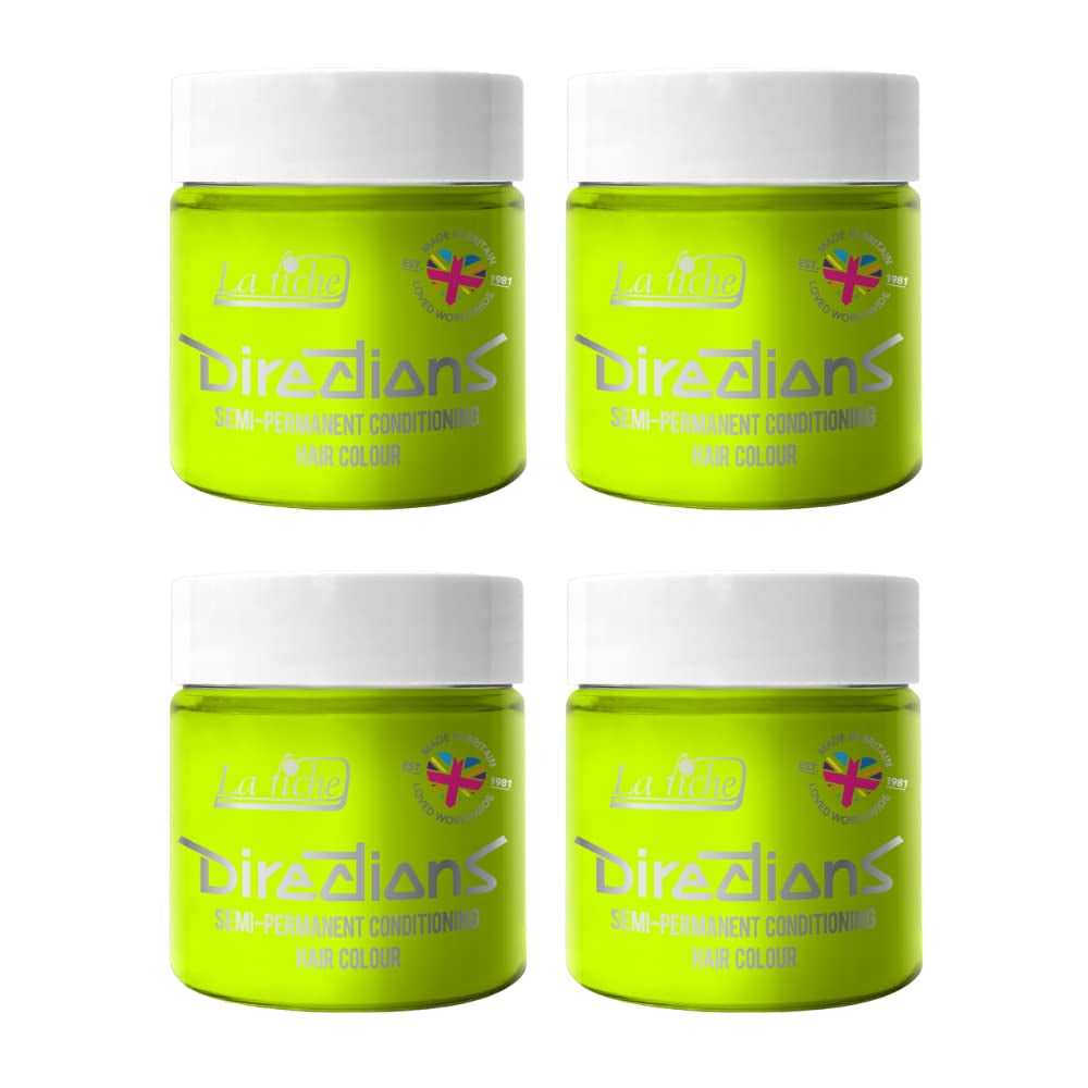 Vejledning semi-permanent hårfarve 100 ml æske 4 pakke (Pillarbox Red) Hårfarve Naty Shop Fluorescent Lime 100 Ml (pakke med 4)