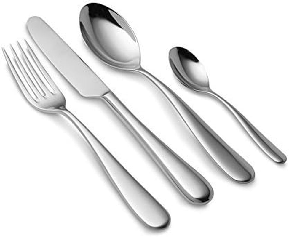 Alessi 5180S24M Nuovo Milano Monobloc bestiksæt 24 stykker poleret rustfrit stål 18/10 Køkken Naty Shop