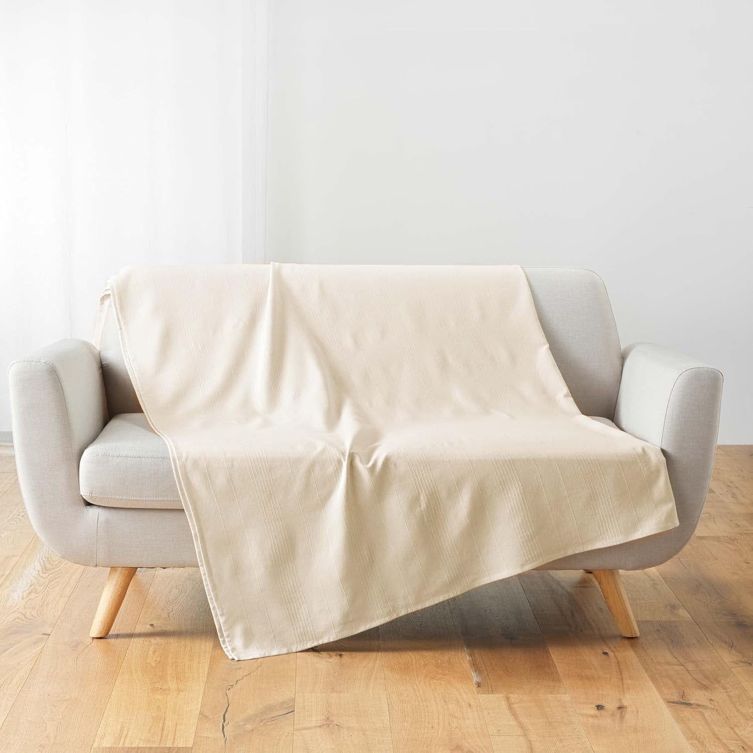 Douceur D'Intérieur, Tæppe (220 X 240 Cm) Lucile Curry, Polycotton, Unicolor senge og dyner Douceur d'Intérieur Natura 180 X 220 Cm