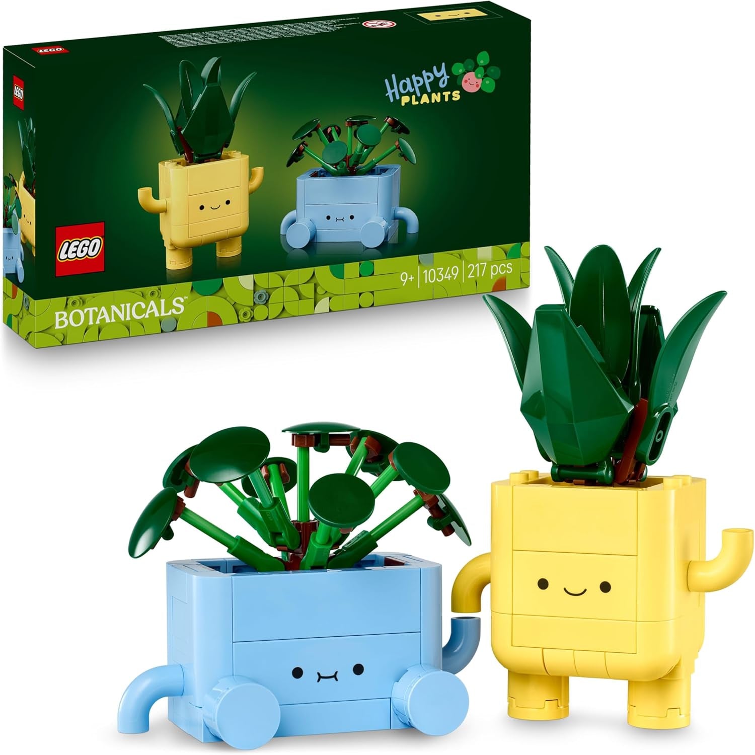 LEGO Botanicals Happy Plants - DIY sæt til børn med 2 kunstige blomster og 2 farverige urtepotter med tegneserieansigter - Gaveidé til piger fra 9 år - 10349 Byggesæt Besuche den LEGO-Store Standard titel