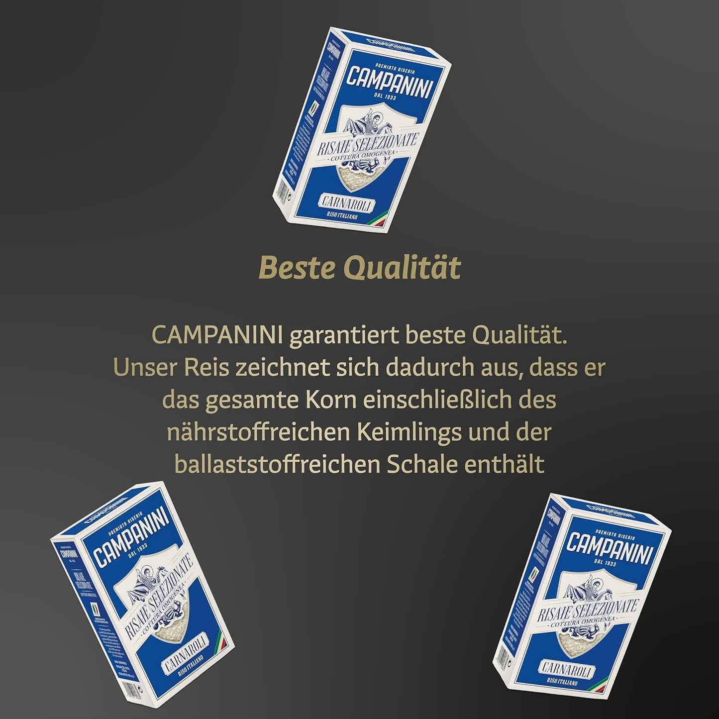 RISO CARNAROLI | Ris Risotto | 500 g fra Italien | Risottoer og supper | RISERA CAMPANINI