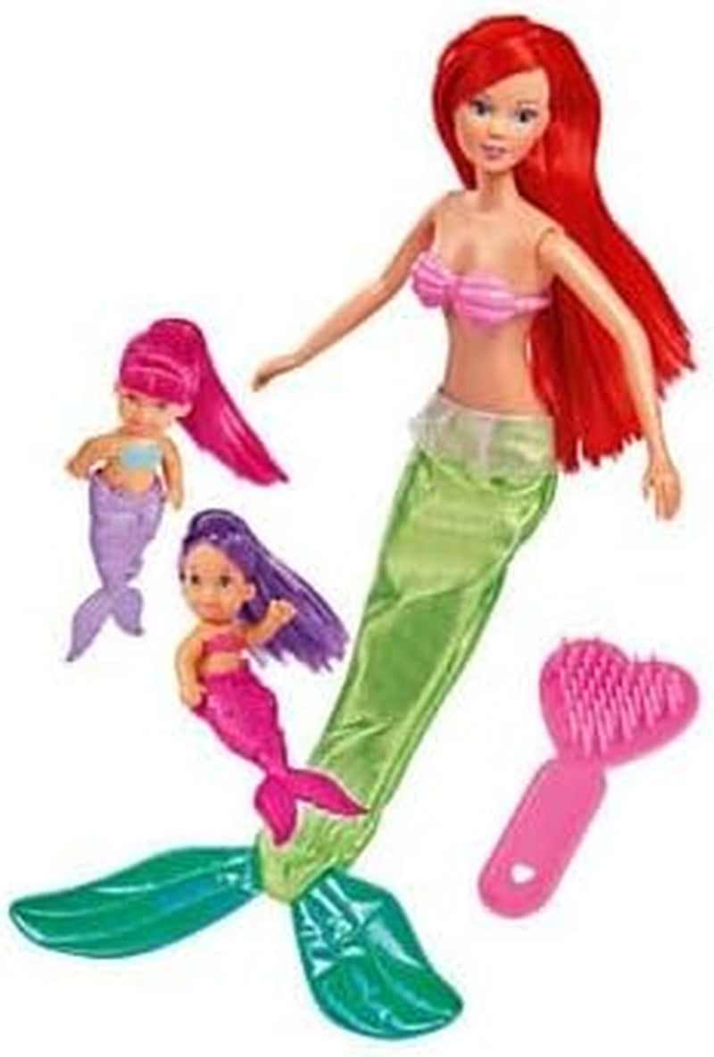 Simba 105734162001 105734162 - Steffi Love The Twin Mermaids / to varianter / Steffi som havfrue / med to baby havfruer / modedukke / 29 cm, til børn fra 3 år og opefter