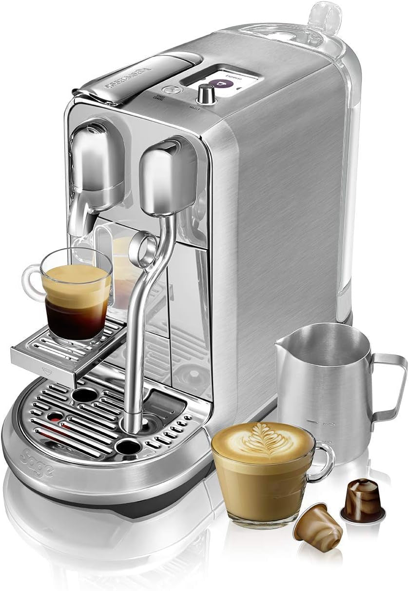 Sage Nespresso SNE800BSS Creatista Plus kapsel espressomaskine, børstet rustfrit stål
