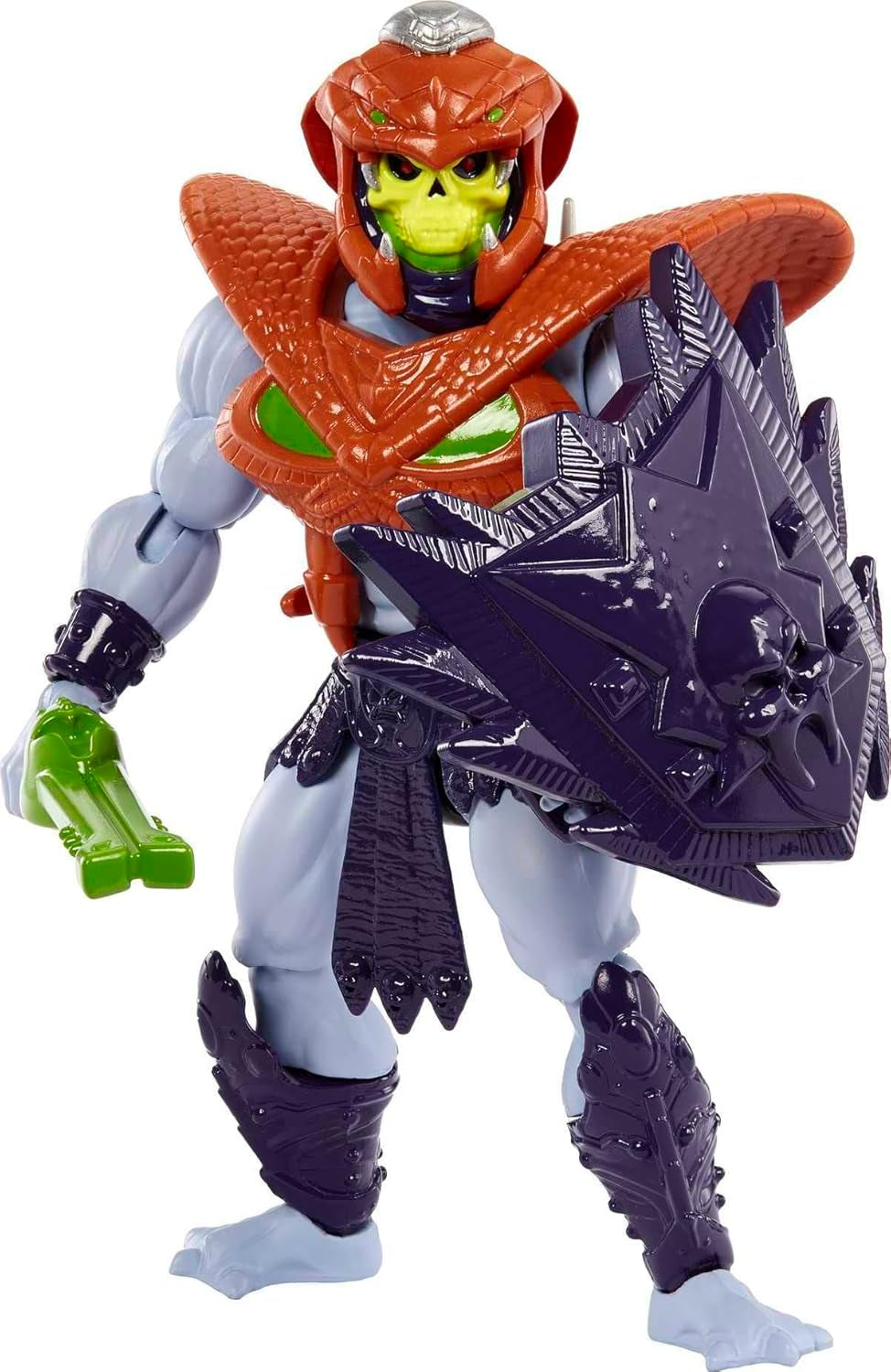 MASTERS of the UNIVERSE Snake Armor Skelet - 16 bevægelige led, retro emballage, mini tegneserie, for børn 6+ og voksne samlere, HKM68 Action Figures Naty Shop