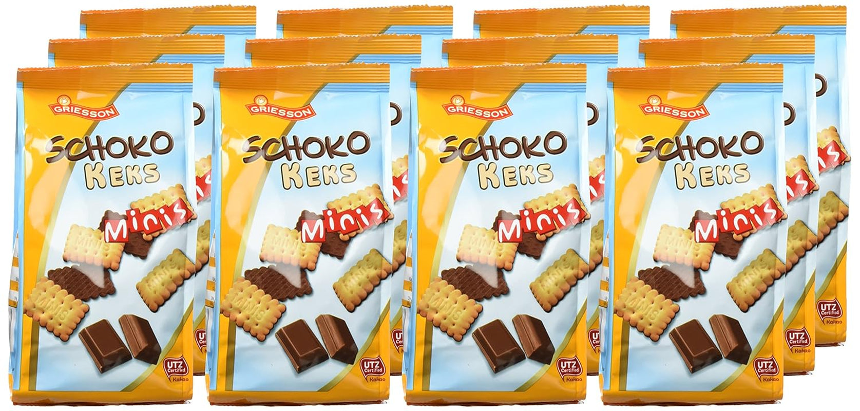 Griesson Chokolade Minikiks Pakke med 12 stk (12 poser x 125g)