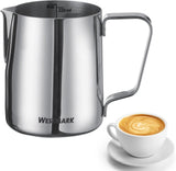 Westmark Brasilia Mælkekaraffel 200 ml - ideel til kaffefløde, mælk, honning og andre tilsætningsstoffer til kaffe og te, barista tilbehør - rustfrit stål