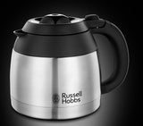 Russell Hobbs kaffemaskine [brusehoved for optimal udvinding og aroma] Adventure (1 til 8 kopper, 1,0 l termokande, automatisk sluk, anti-drypsystem, 1100W) Filterkaffemaskine 24020-56