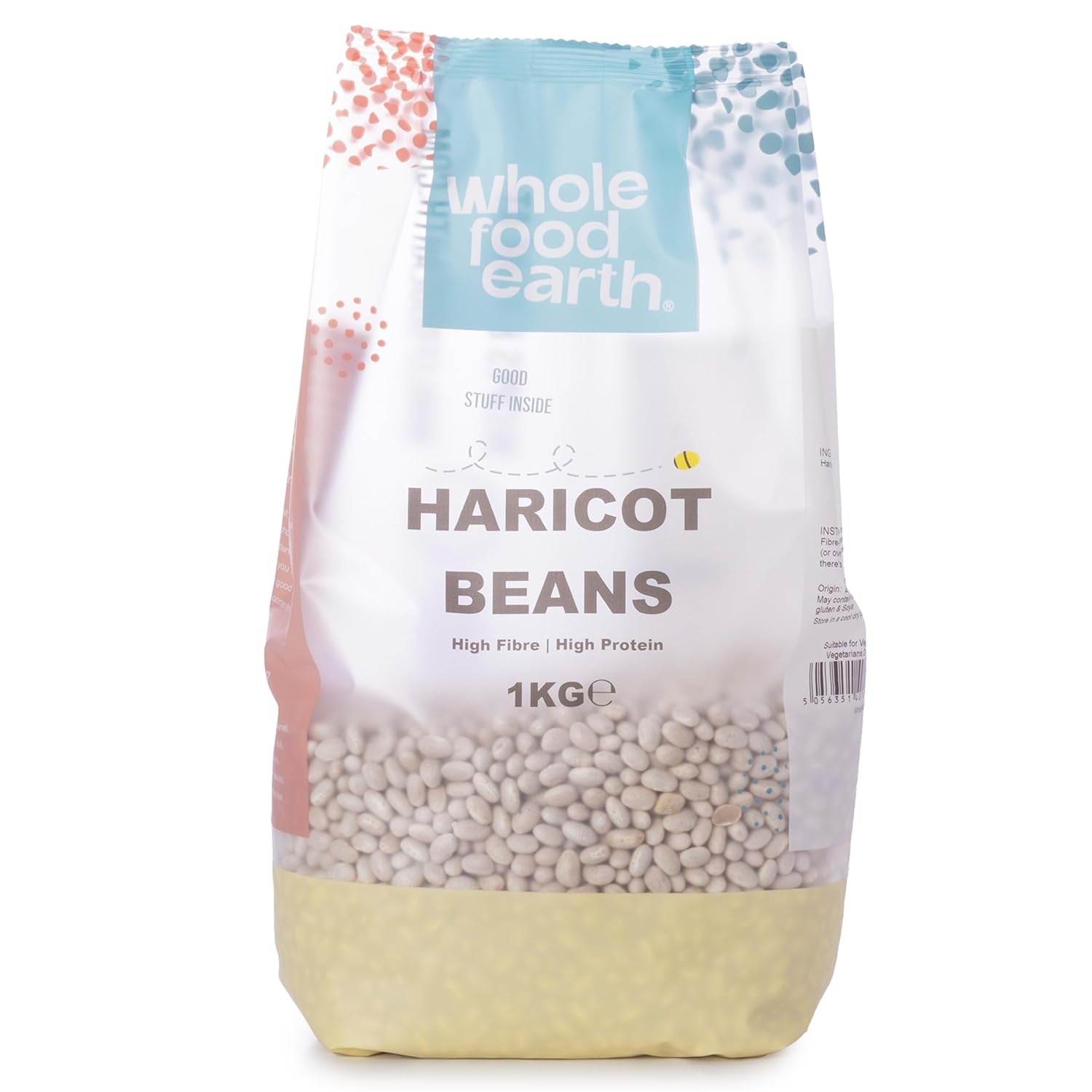Grønne bønner Wholefood Jord 1kg | Ikke-GMO | Naturlig | Rig på fibre | Rig på protein