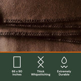 Woolly Mammoth Woolen Co. campingtæppe, ekstra stort, merinould, Det perfekte udendørsudstyr til bushcraft, camping, trekking, vandreture, overlevelse eller hyttetæppe. Brun, 168 X 228 Senge og Tæpper Woolly Mammoth Woolen Company